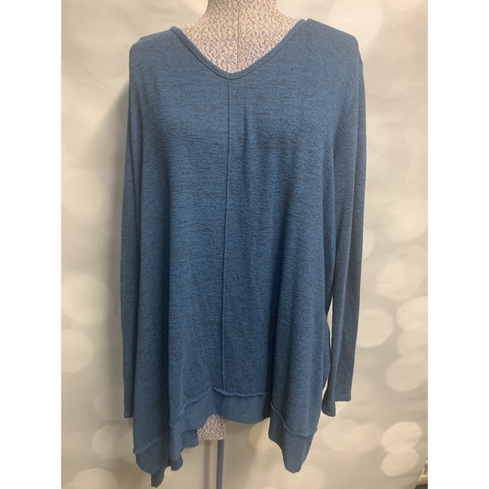 lazy sundays women's large blue oversized top - Picture 3 of 12